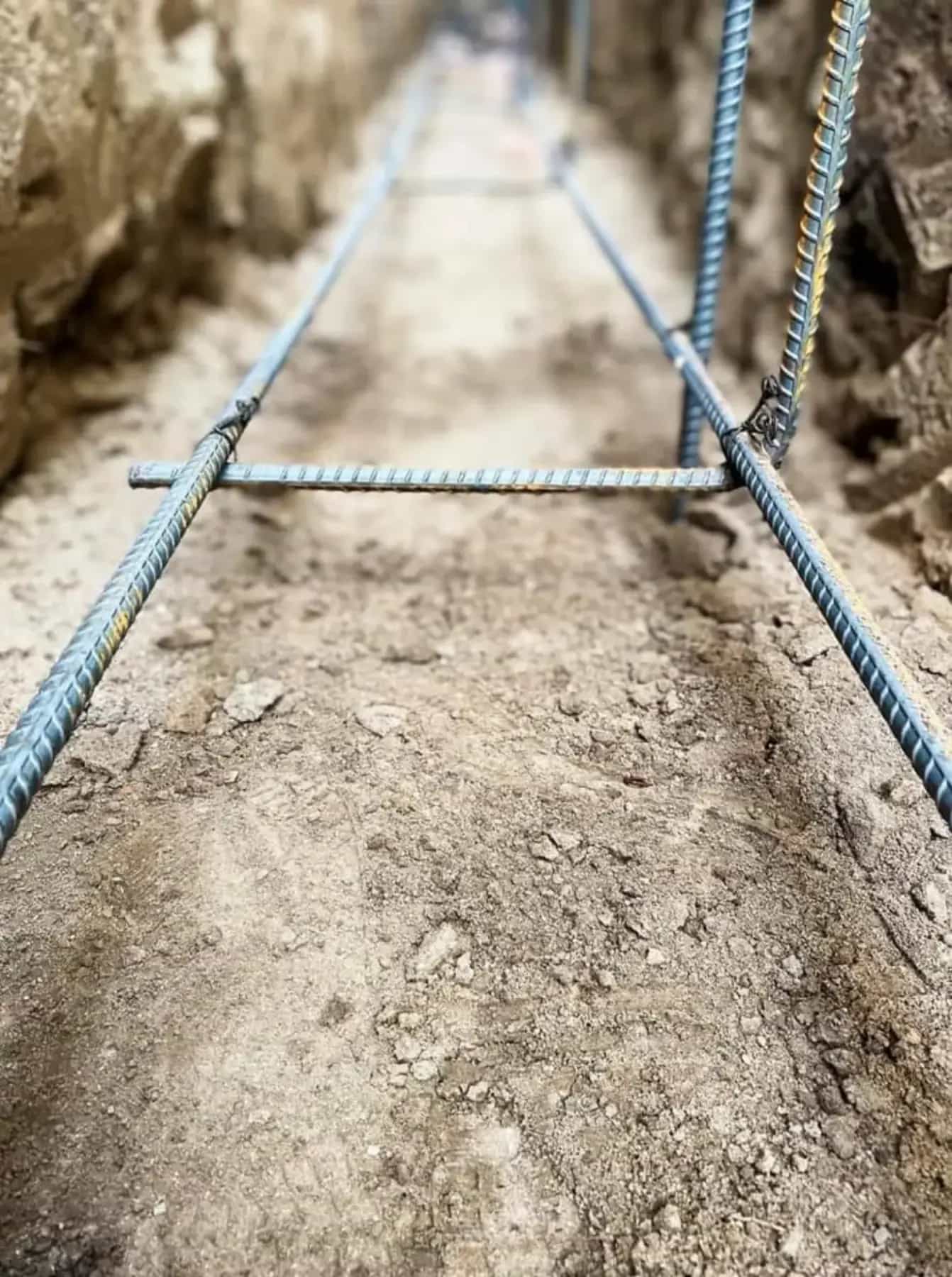 Rebar and formwork prepared for a garage foundation slab before the pour in Culpeper VA