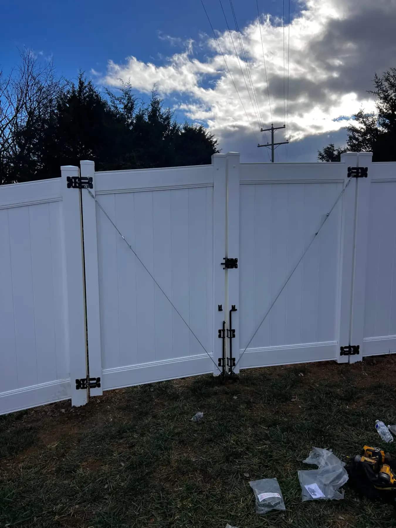 Fence gate detail for controlled backyard access