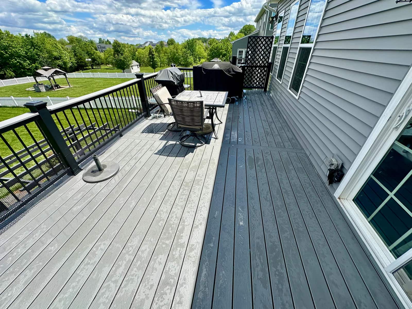 Orange, Virginia: finished Trex Pebble Grey walking surface